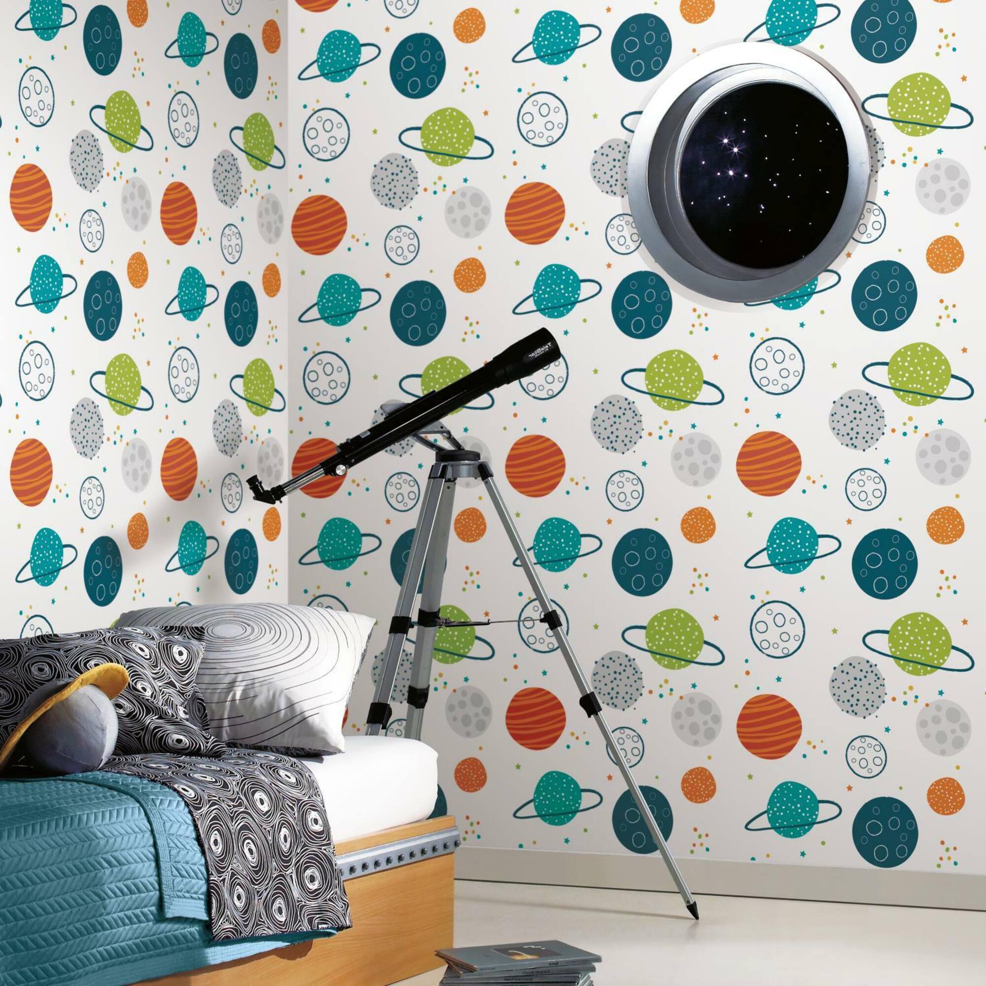 RoomMates Planets Peel & Stick Wallpaper